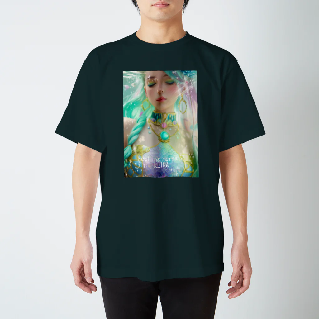 💖宇宙整体♪🌈♪こころからだチャンネル♪💖のhealing mermaid  REINA スタンダードTシャツ