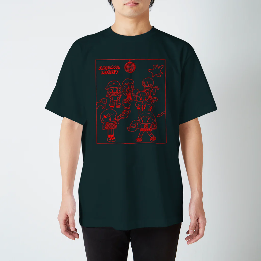 モニョチタポミチのANIMAL NIGHT スタンダードTシャツ