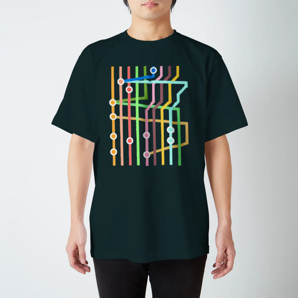 marycoのGit Stripe Regular Fit T-Shirt