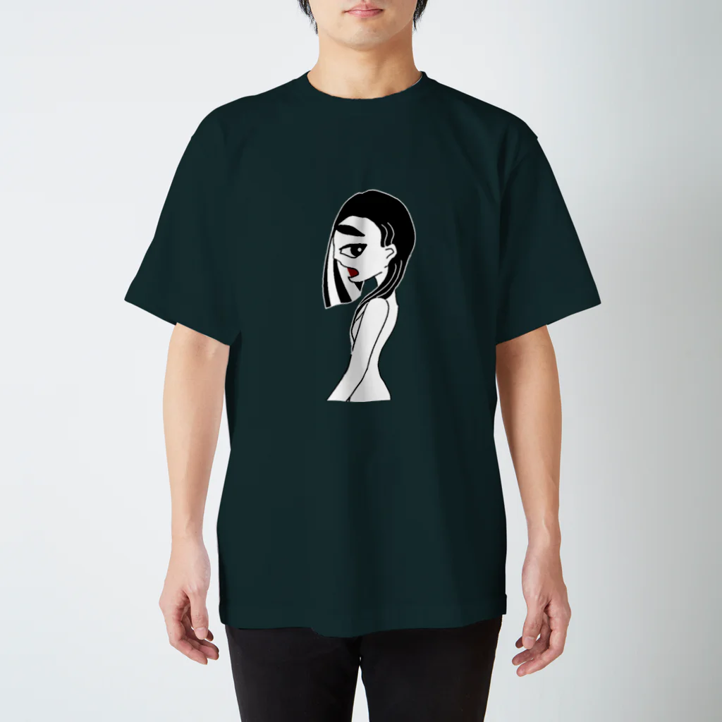 砂場 太陽の女性的デザイン Regular Fit T-Shirt