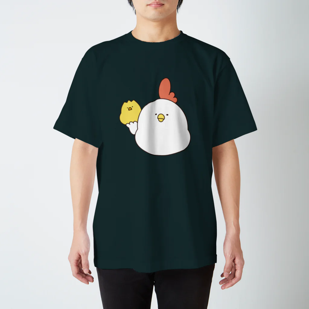 毎日でぶどり🐔🐤のでぶどりとひよ スタンダードTシャツ