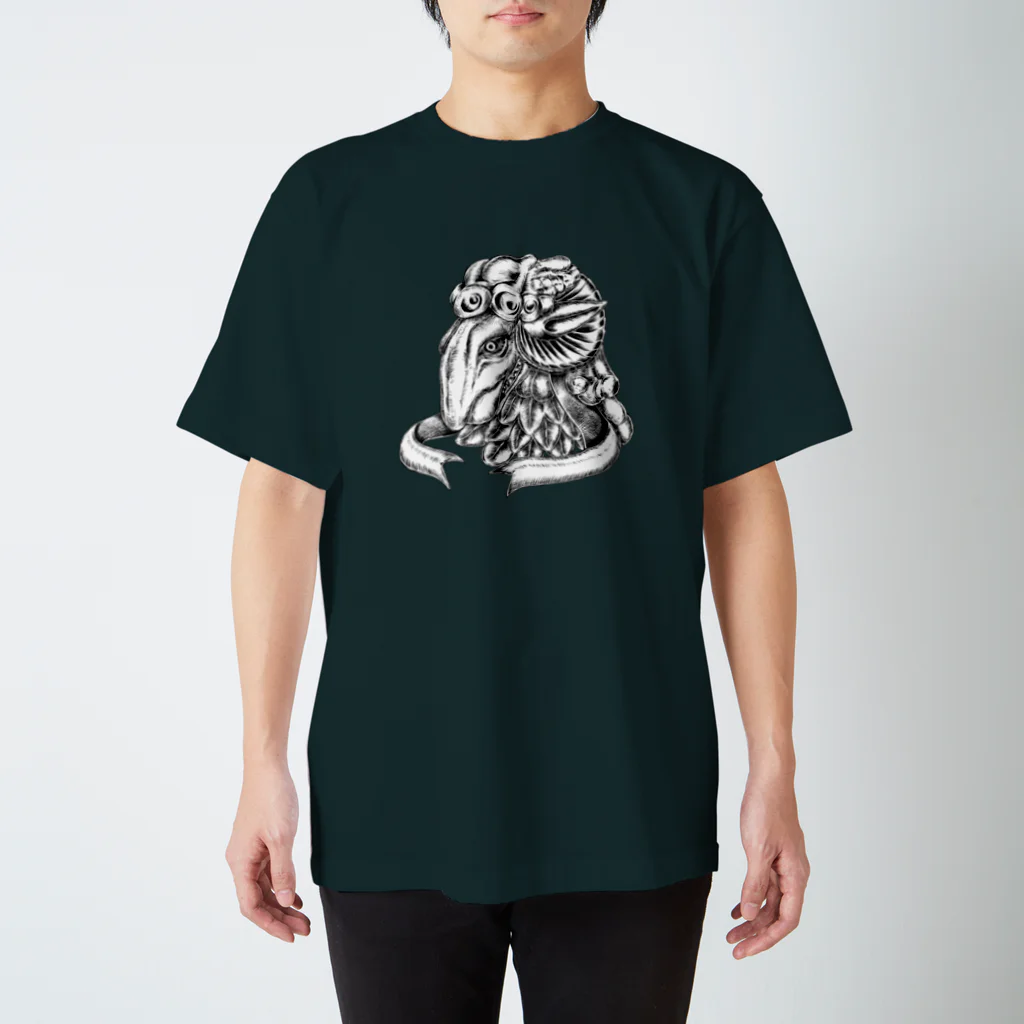 ゴシック屋↣↣ハルの嗤う彫像（両面プリント） Regular Fit T-Shirt