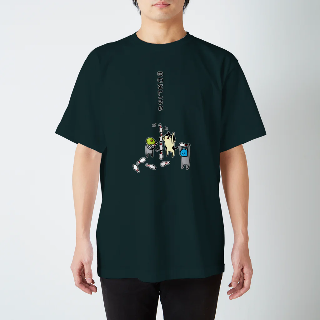 PokuStarのボウリング　ピン積み スタンダードTシャツ