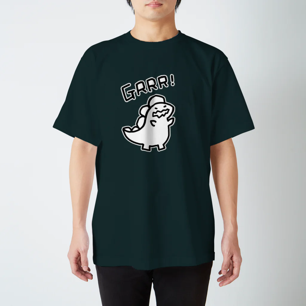 はりーのお店（SUZURI店）の恐竜さん(GRRR!) スタンダードTシャツ