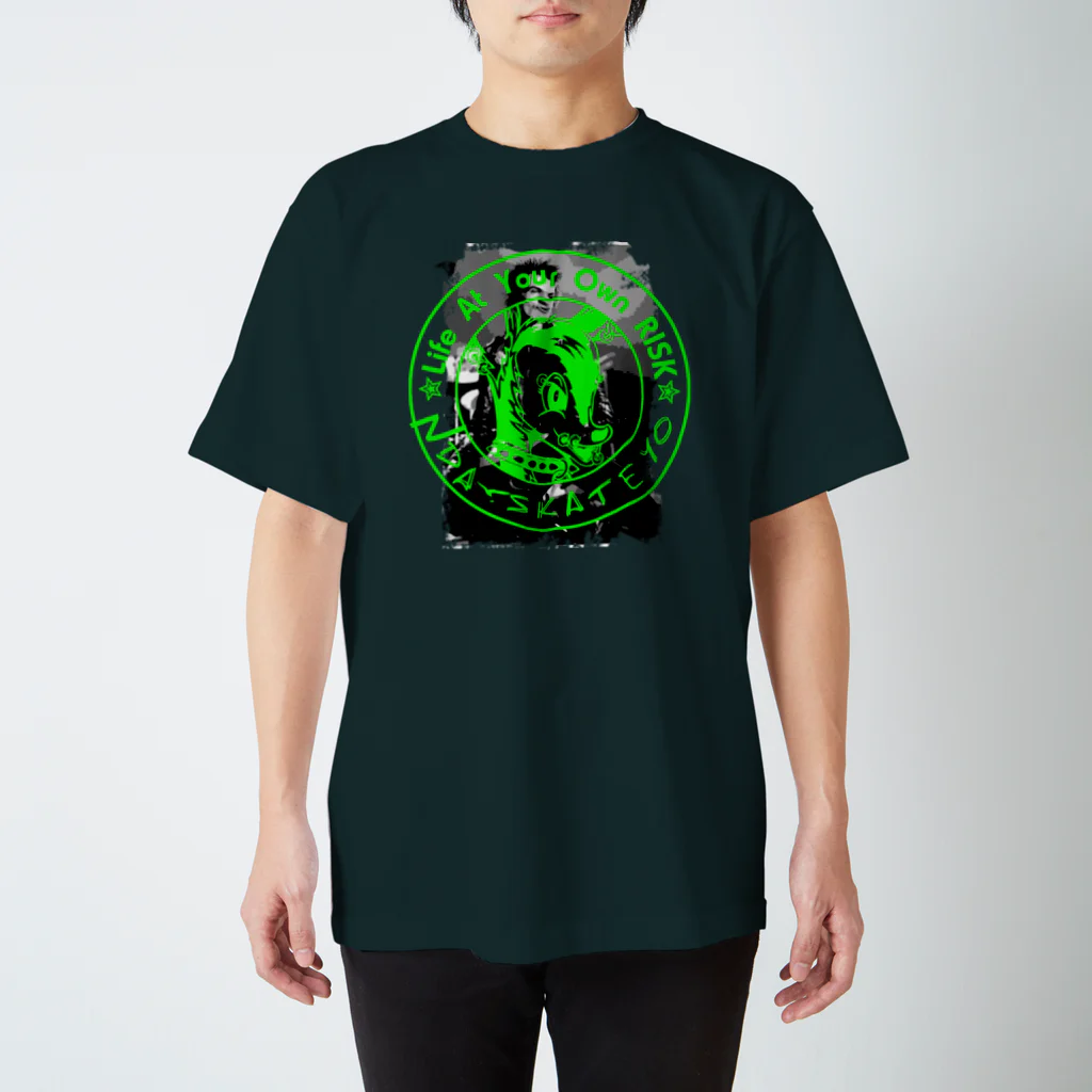 Sk8ersLoungeのNdaskateyo×RISK premiereBUCKprint Regular Fit T-Shirt