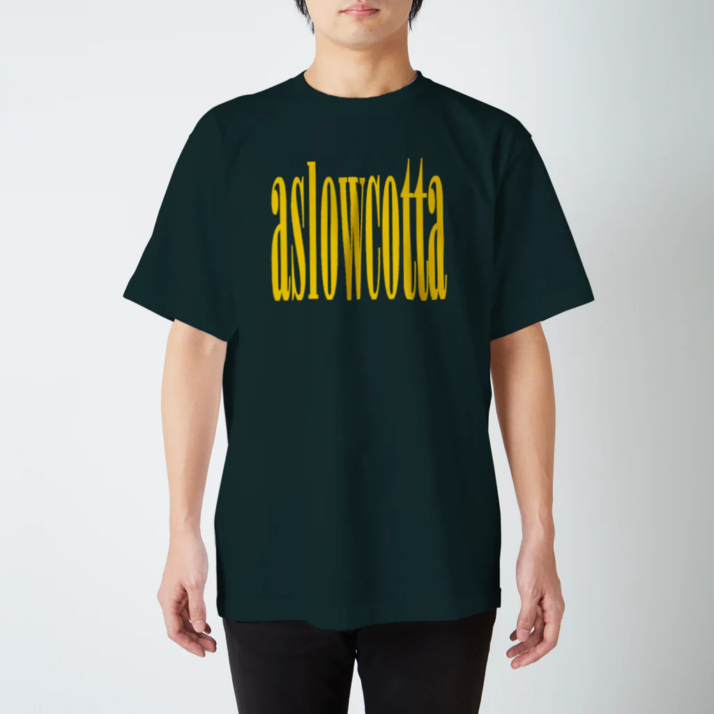 aslowcottaグッズショップのaslowcottaバンドTシャツ イエローver. Regular Fit T-Shirt