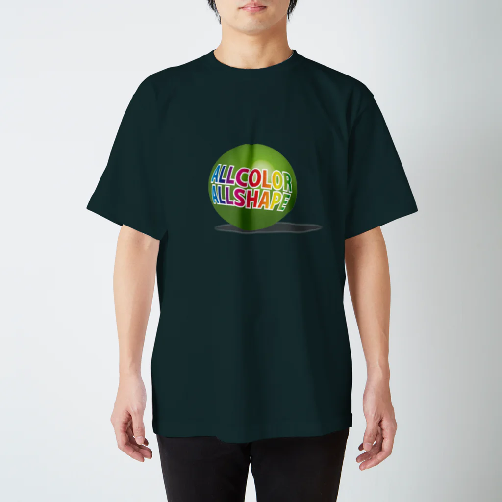 ALLCOLORーALLSHAPEの#オルカラオルシェGREENCUBE スタンダードTシャツ