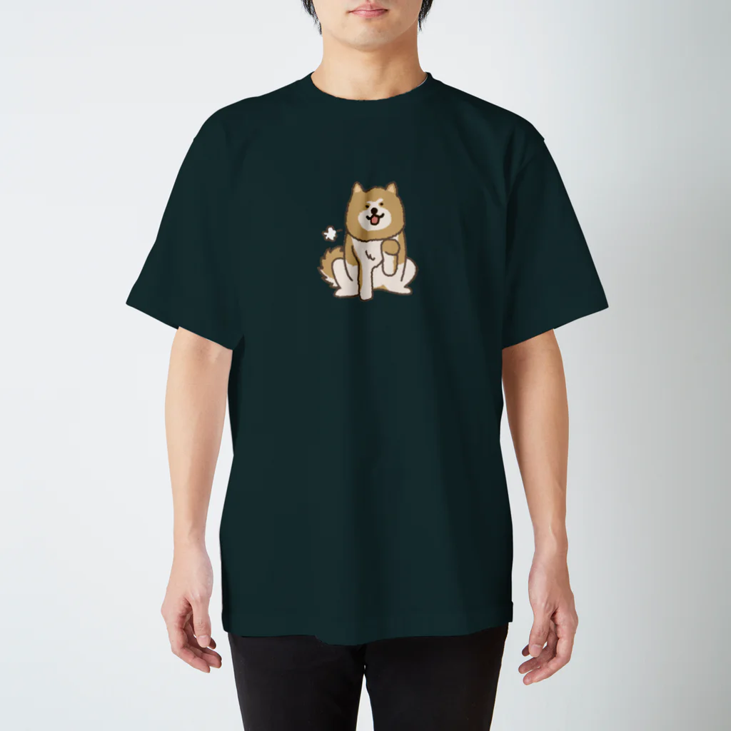 しばじるしデザインのあっあっあきた犬 スタンダードTシャツ