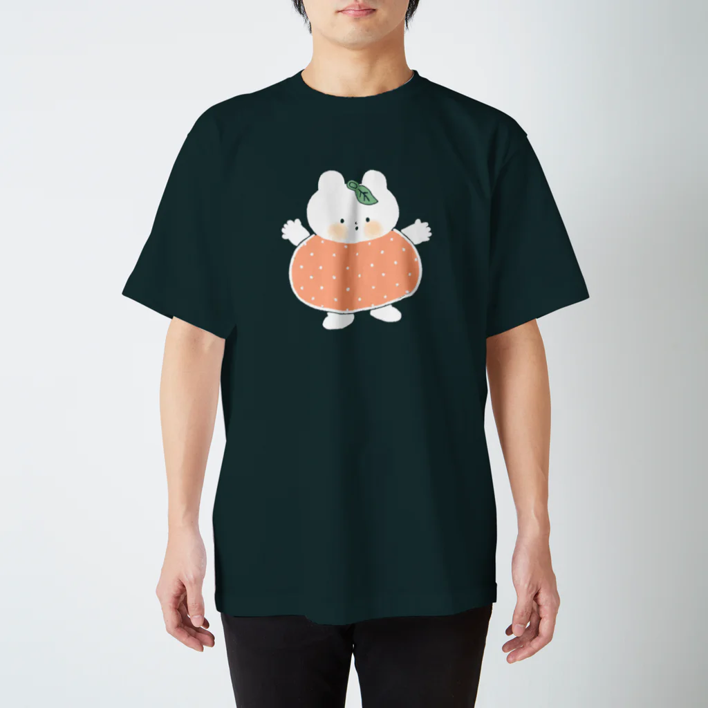 kumanekonomoriのおみかんくまねこちゃん(カラー) スタンダードTシャツ