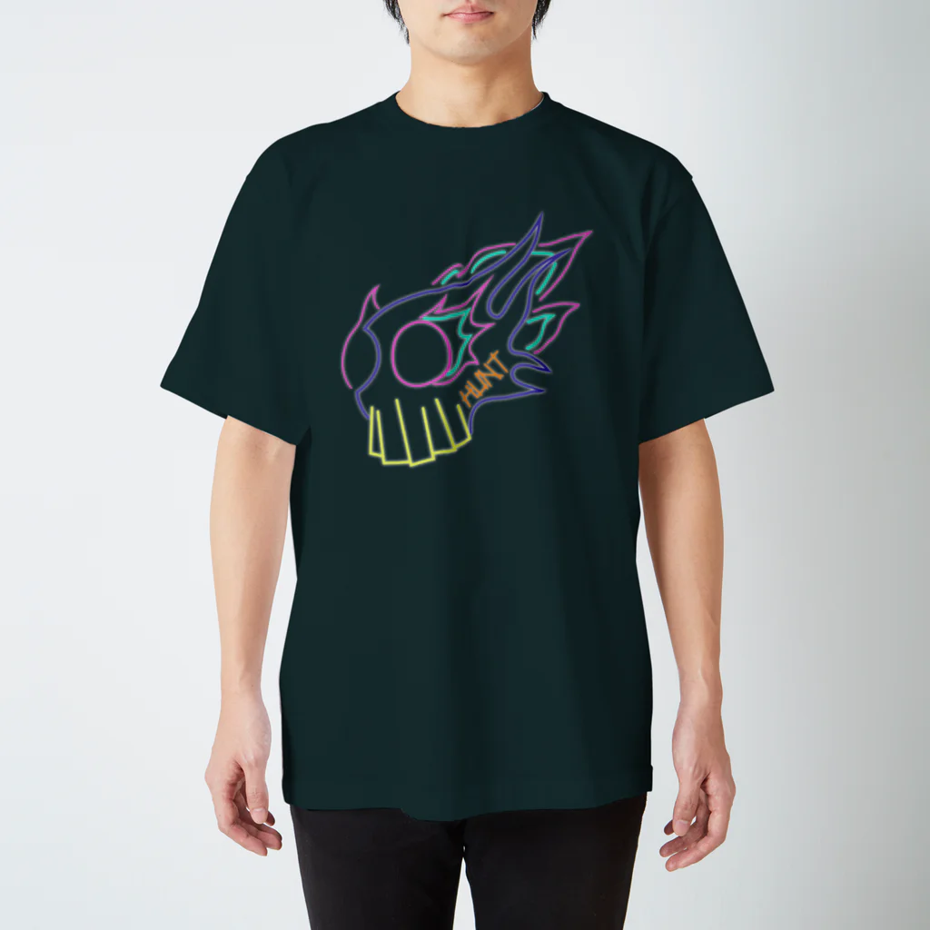 YAGEN's Baseのがいこつとほのお Skull and flame 80's スタンダードTシャツ