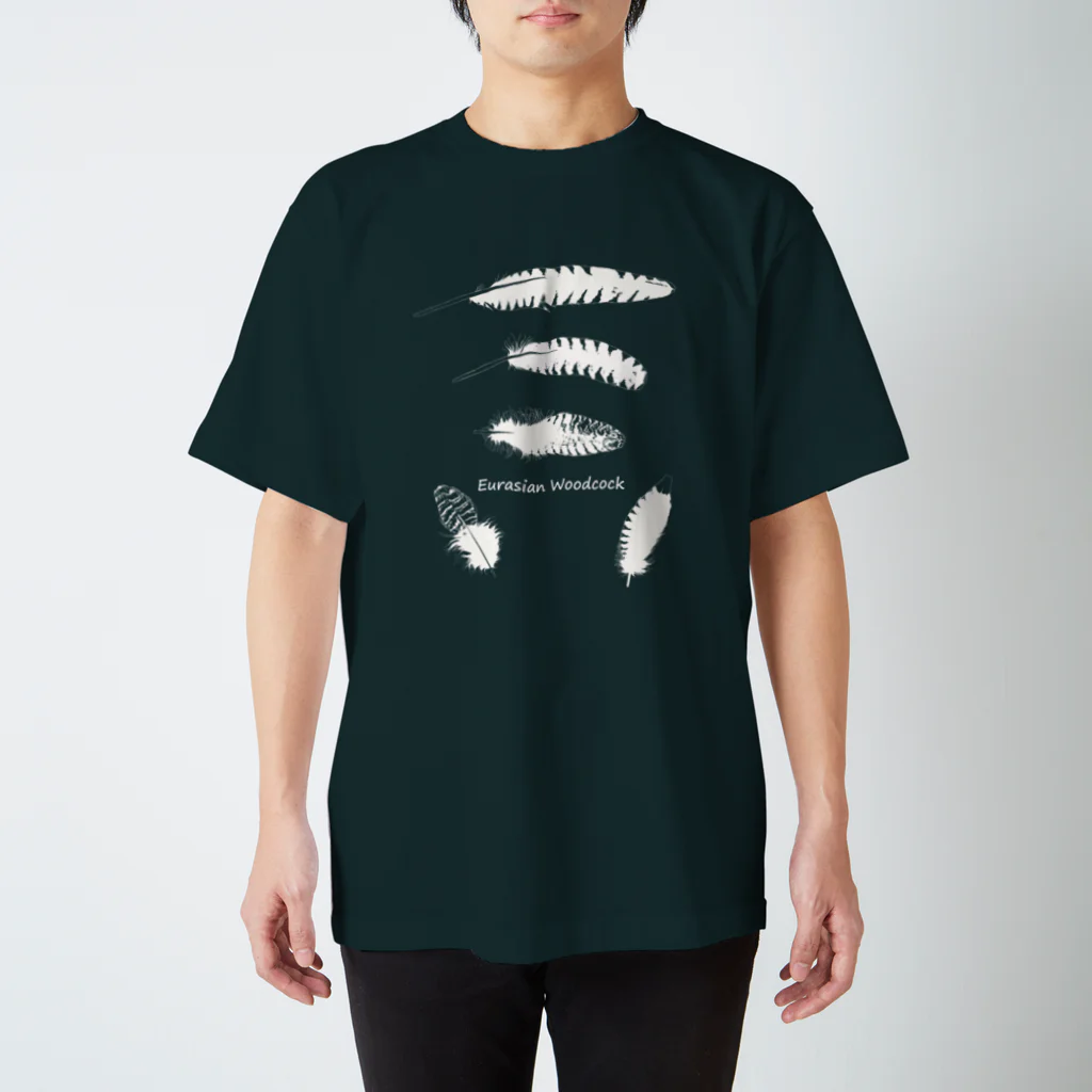 ハネクラシのヤマシギノハネアツメ　白 スタンダードTシャツ