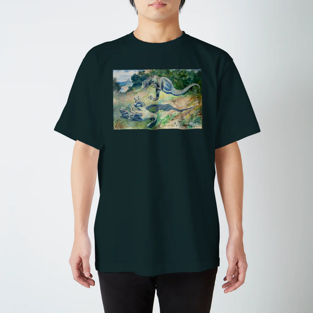 旨味教授といちごもちぷりんの戦う二匹のドリプトサウルス Regular Fit T-Shirt