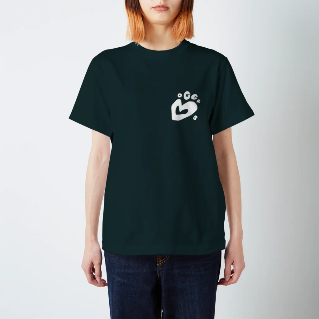 DOGERSのDOGERS。白文字。両面 スタンダードTシャツ