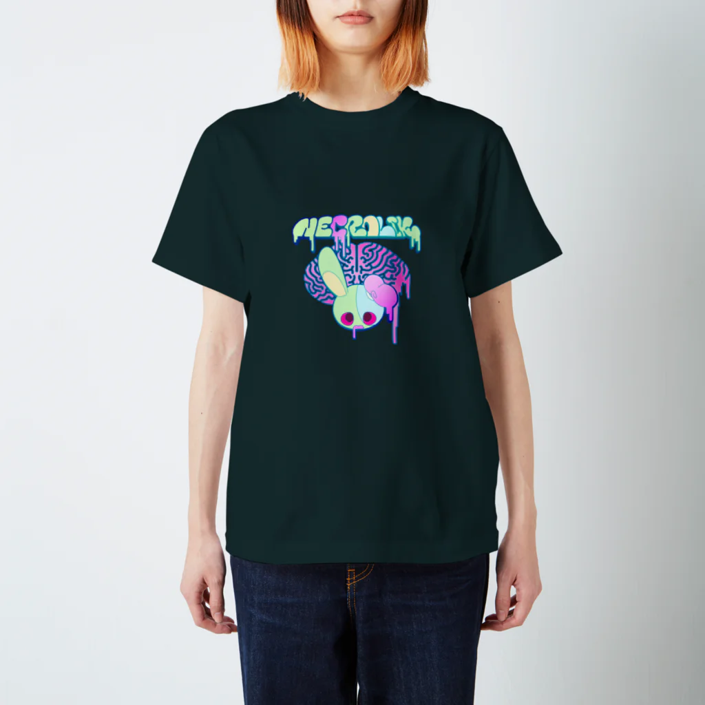 T-e's laboratory のネクローリクちゃん＠ロゴトロトロカラー Regular Fit T-Shirt