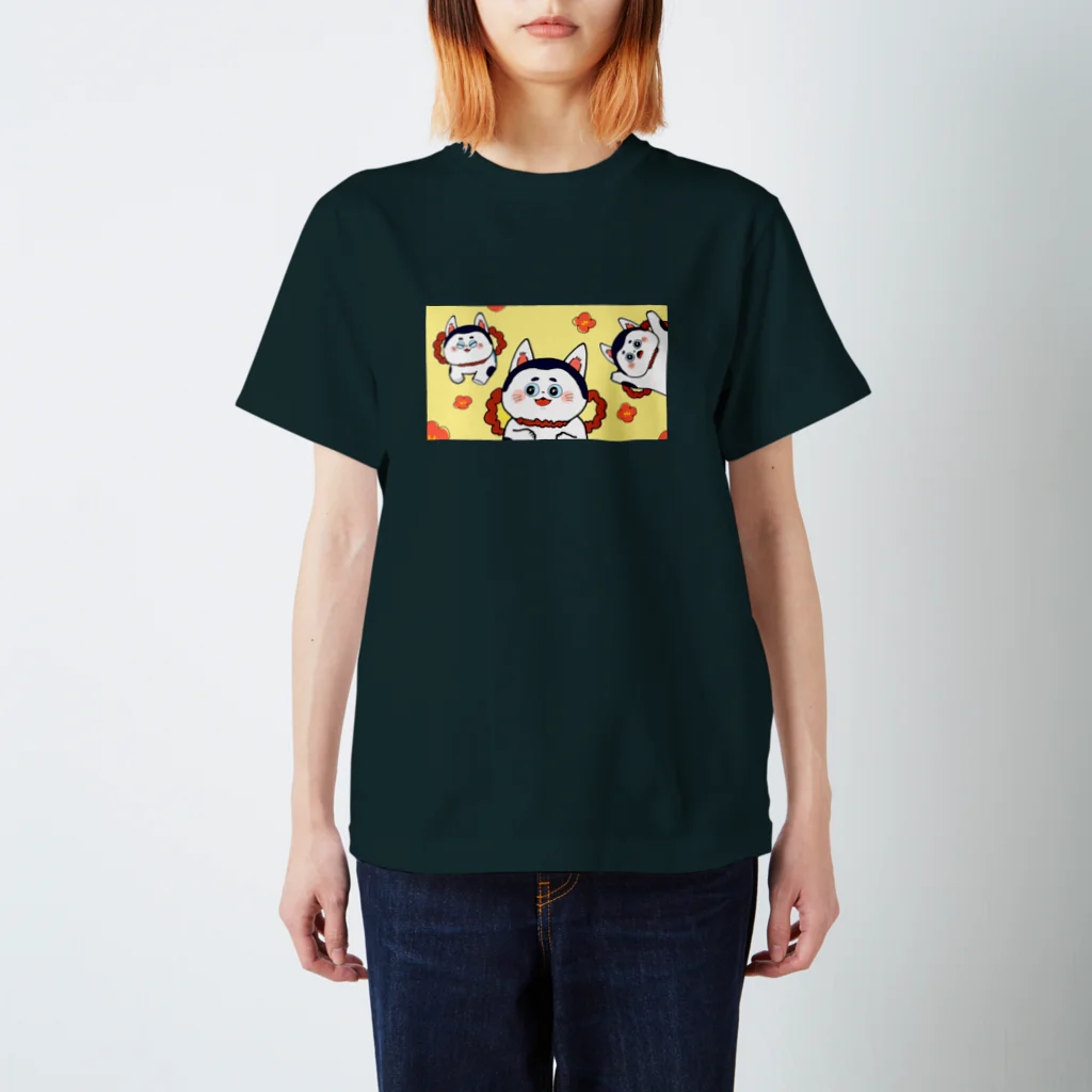 天晴花衣のいぬはりこくん(賑やか) スタンダードTシャツ