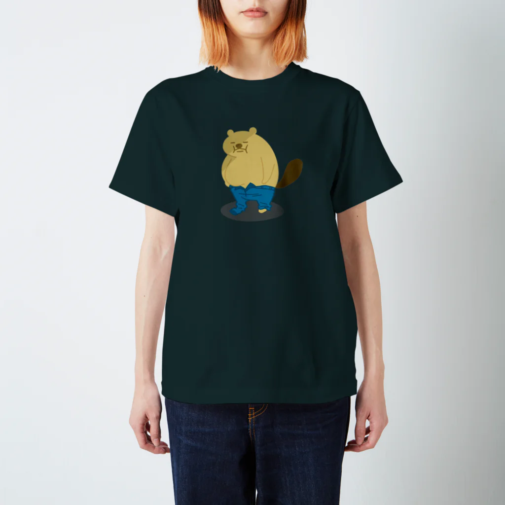 viva's SHOPのぽっちゃりねこぜびーばー スタンダードTシャツ