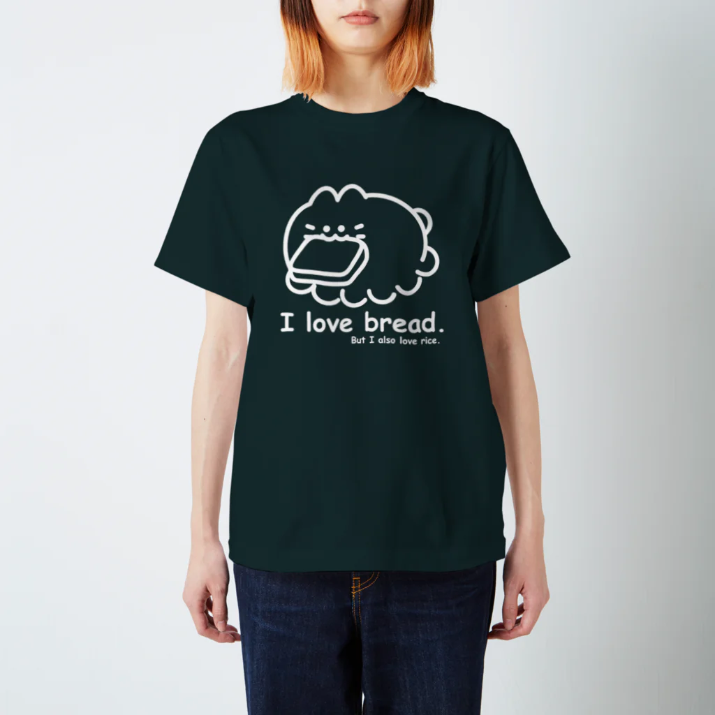 みかんねこ屋さんのみかんねこ ぱんがすき（ごはんもすき）白ver Regular Fit T-Shirt