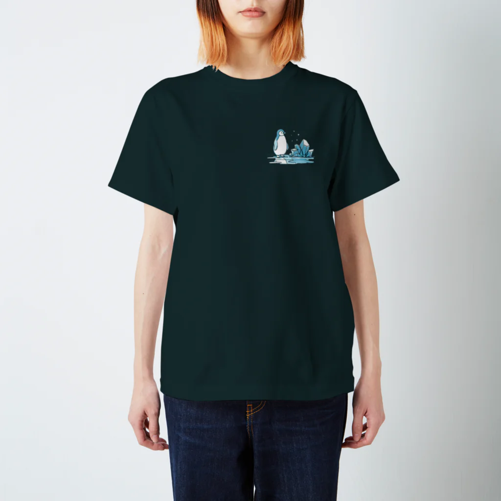 Green__teaのペンギンと氷塊 Regular Fit T-Shirt