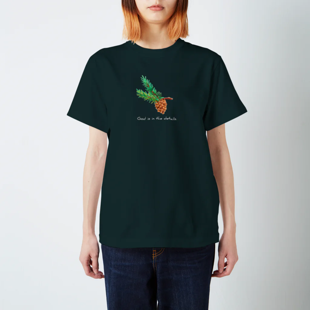 kazefukikoの神は細部に宿る 刺繍Tシャツ Regular Fit T-Shirt