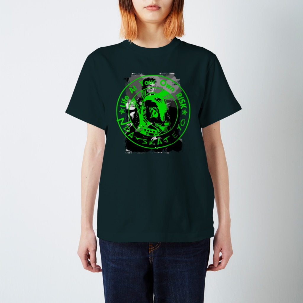 Sk8ersLoungeのNdaskateyo×RISK premiereBUCKprint Regular Fit T-Shirt