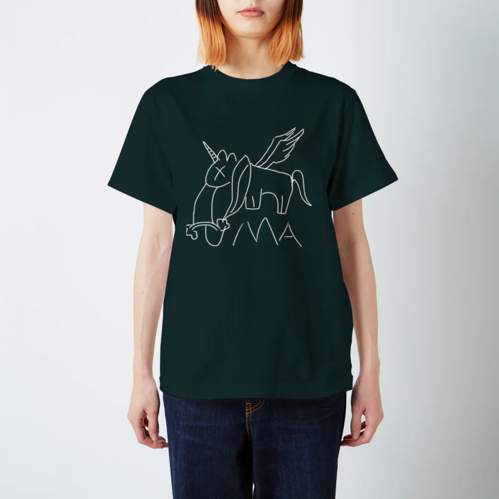 メルちゃんショッピングの虹を吐く馬のTシャツ　黒対応 Regular Fit T-Shirt