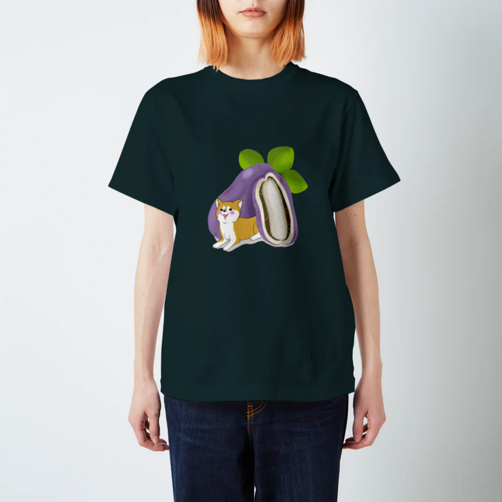 ゆんゆんこのアケビと柴犬 スタンダードTシャツ