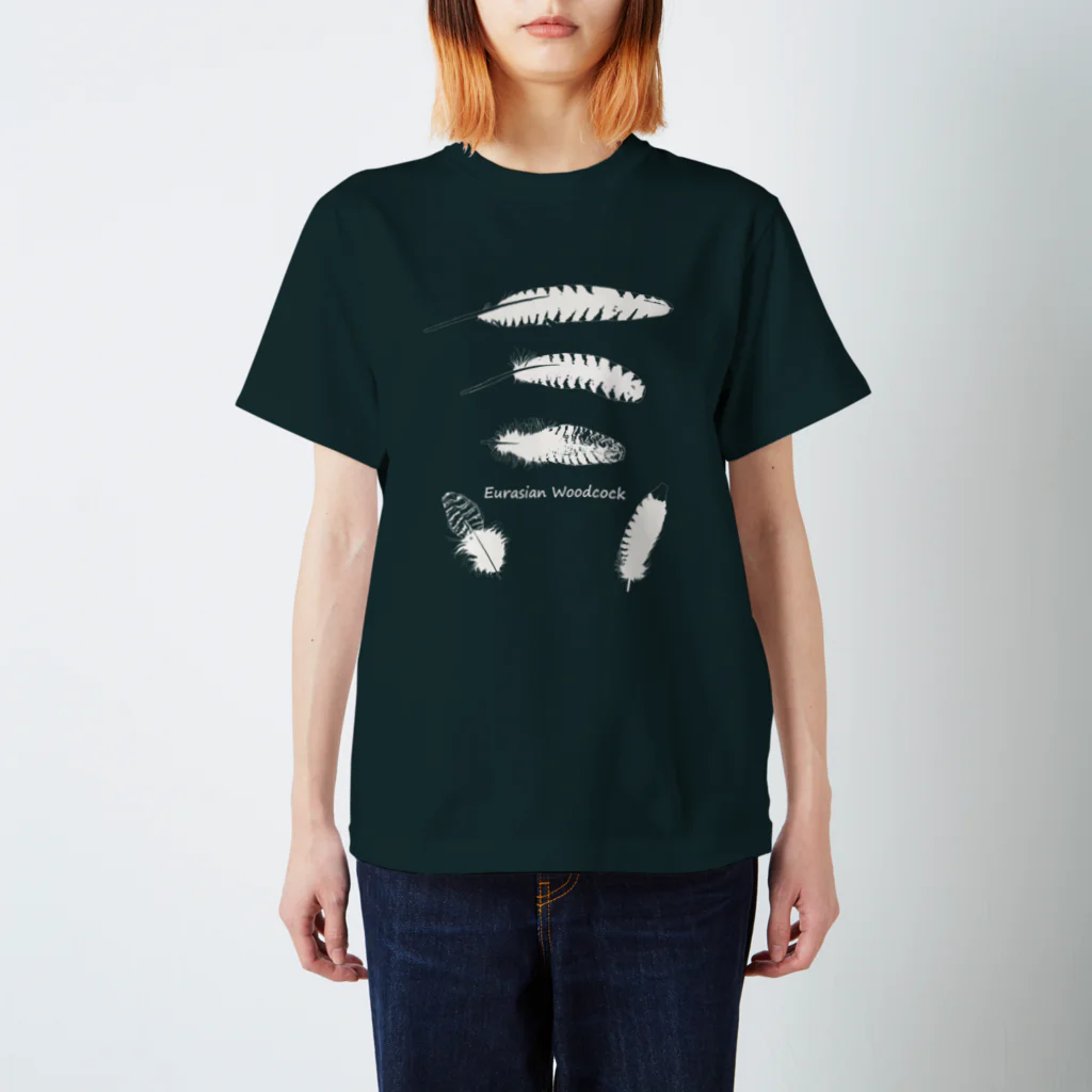 ハネクラシのヤマシギノハネアツメ　白 スタンダードTシャツ