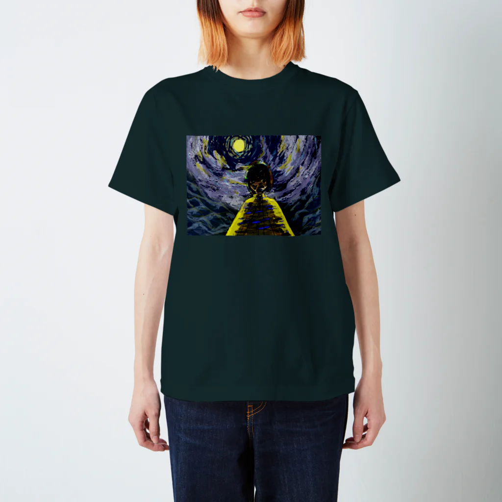 とり🐤の月と黄衣の少女 Regular Fit T-Shirt