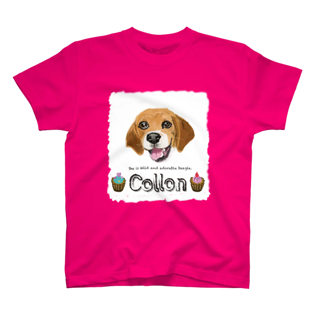 イラストカフェ（ビーグル）のビーグルのパピーCollon スタンダードTシャツ