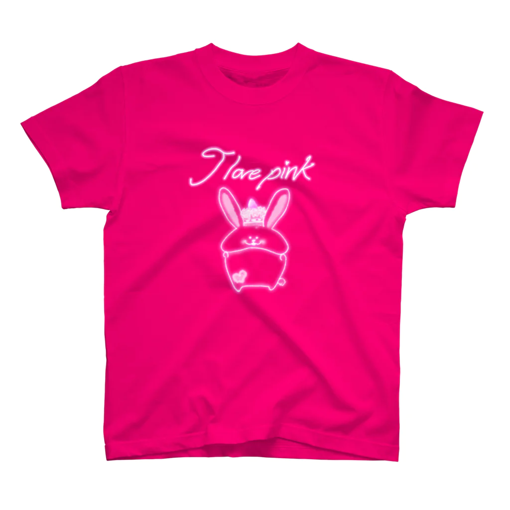 どるちぇ＊うさぎの《ネオンシリーズ》＊I love pink*うさぎ＊ Regular Fit T-Shirt