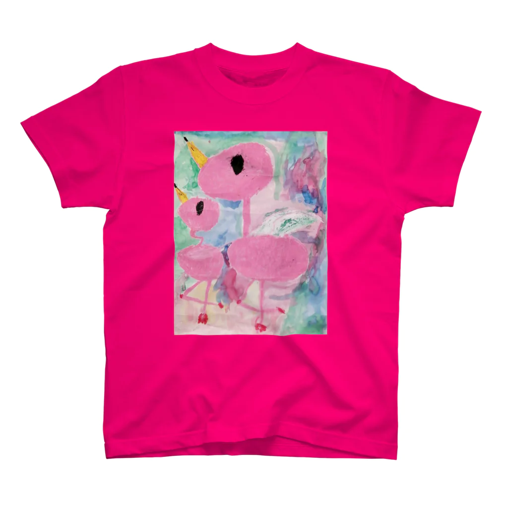 oekakiのオエカキ_ Flamingo Regular Fit T-Shirt