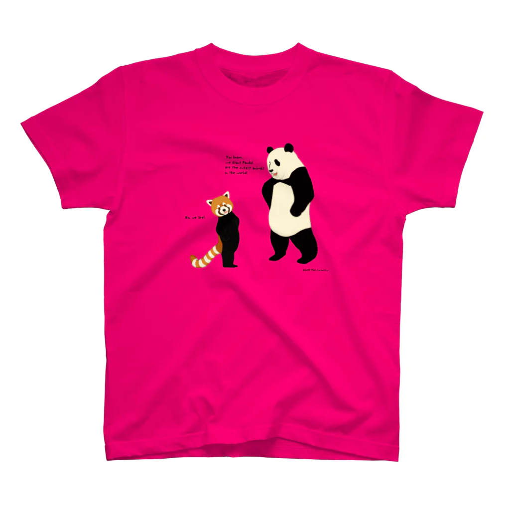 MissCuriosityのパンダとレッサーパンダ スタンダードTシャツ
