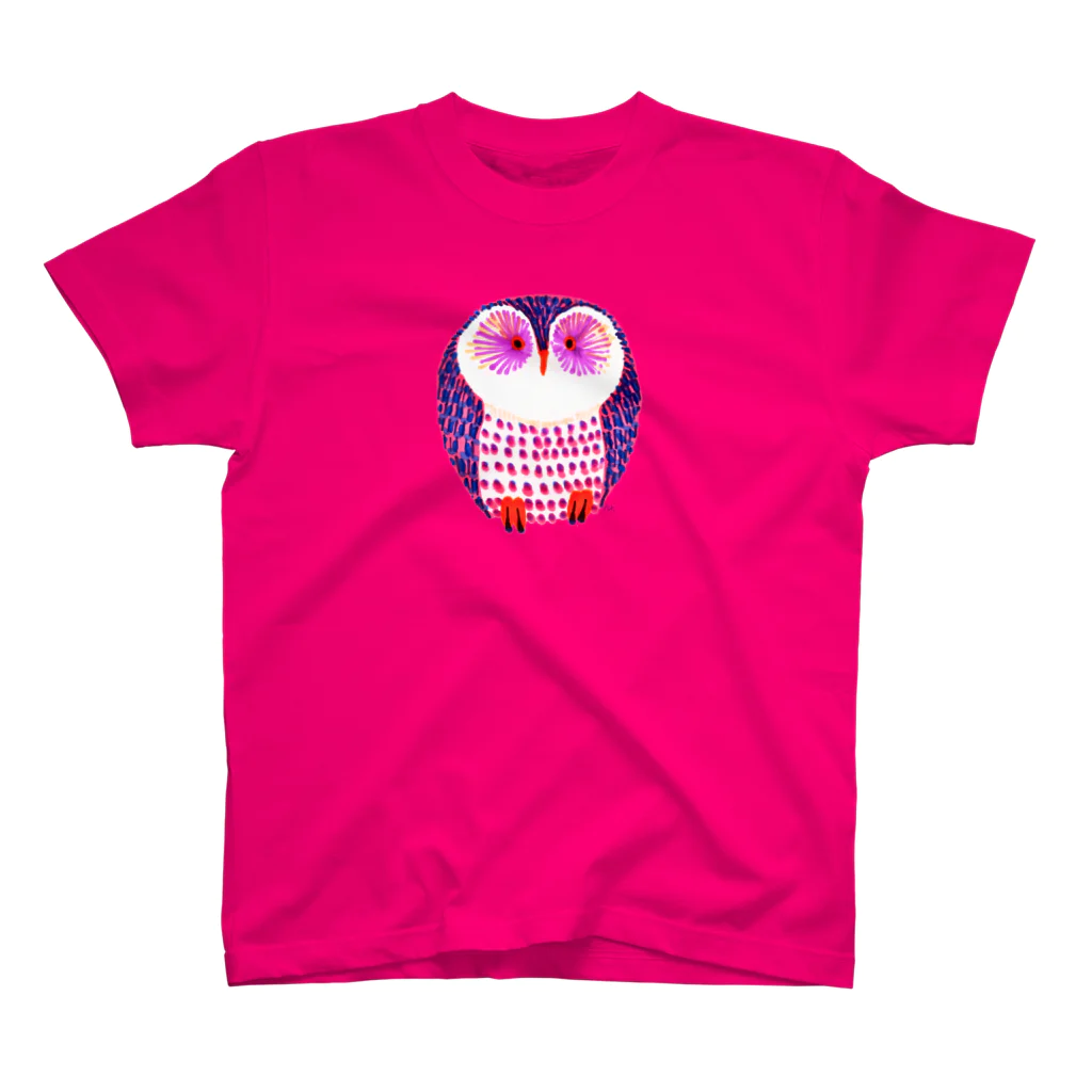 segasworksの pink owl(colorful owl no.2) Regular Fit T-Shirt