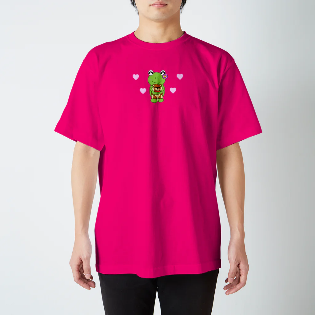 🐸かえるさんと仲間たち🐸のくまさんとかえるさん Regular Fit T-Shirt