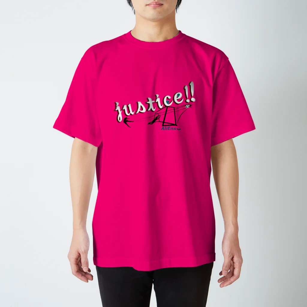 AliEnsのエイリアンTシャツ/ジャスティスシュート(A) Regular Fit T-Shirt