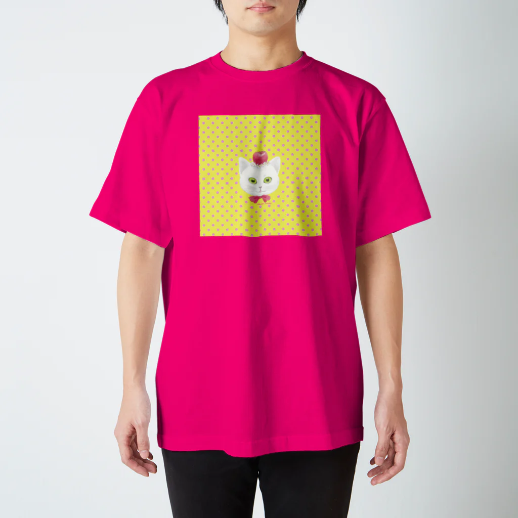 てづきゃっとのりんごぼうしねこ スタンダードTシャツ