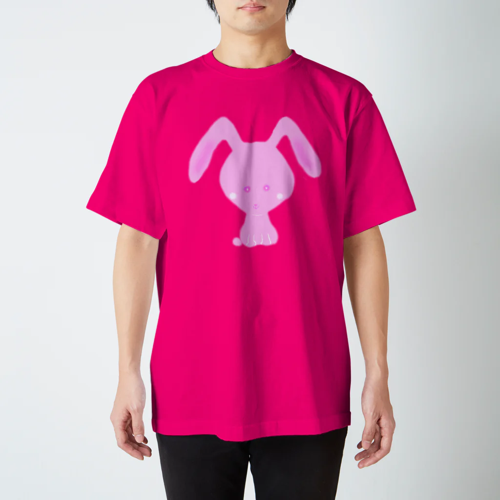 Qsarkのピンクのウサギ スタンダードTシャツ