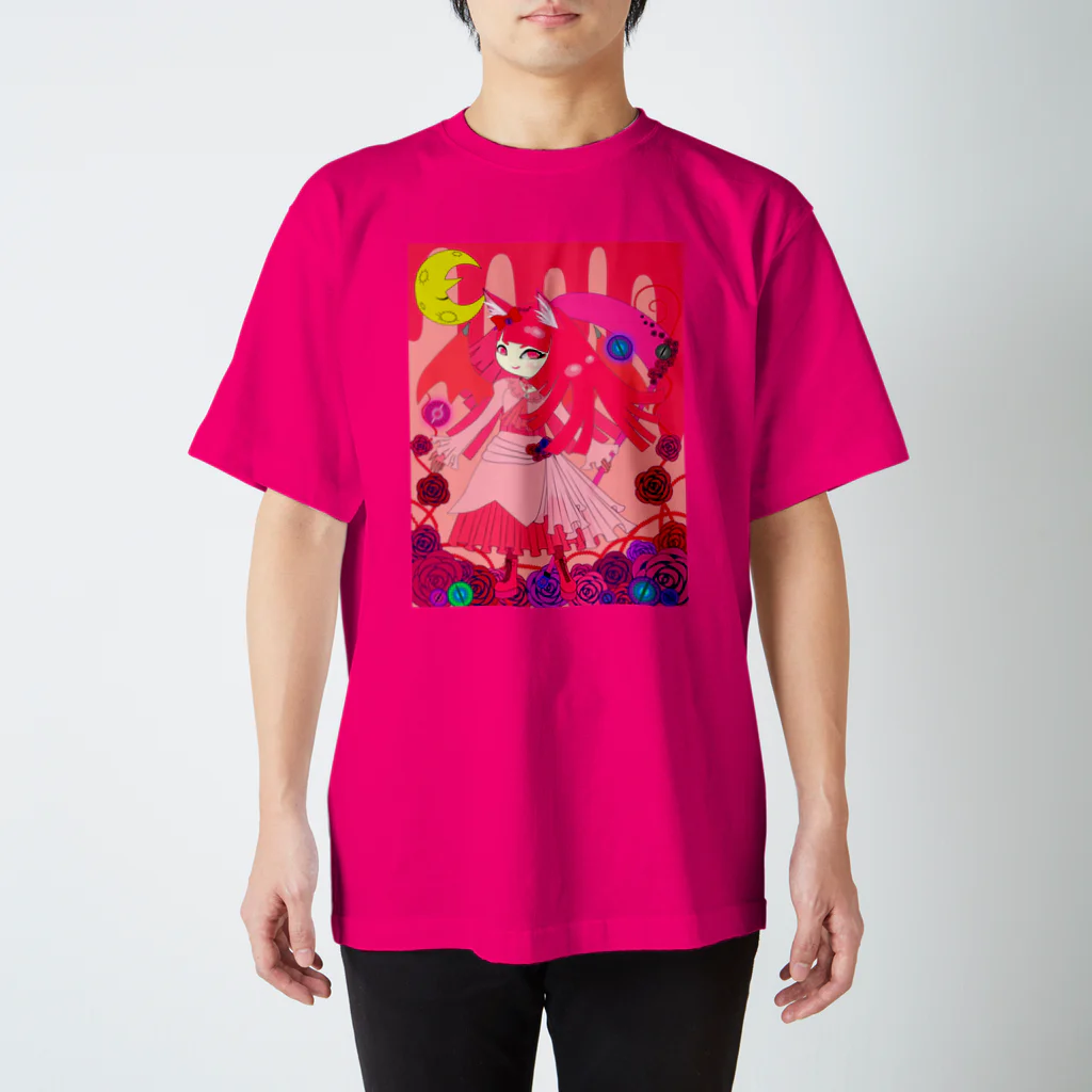 pinkpaletteのピンクverヤミネコチャンネル スタンダードTシャツ