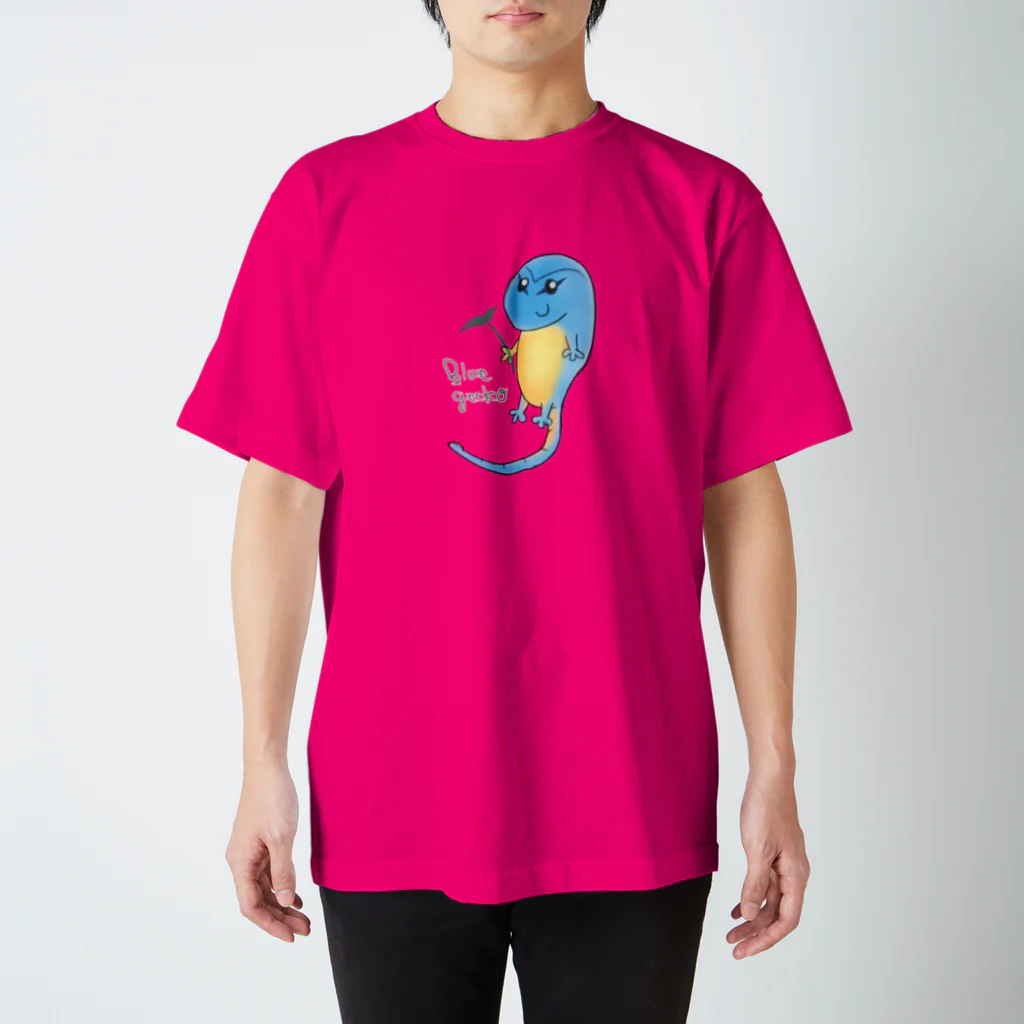 Zipply × Hachucliの癒しのブルーゲッコー Regular Fit T-Shirt