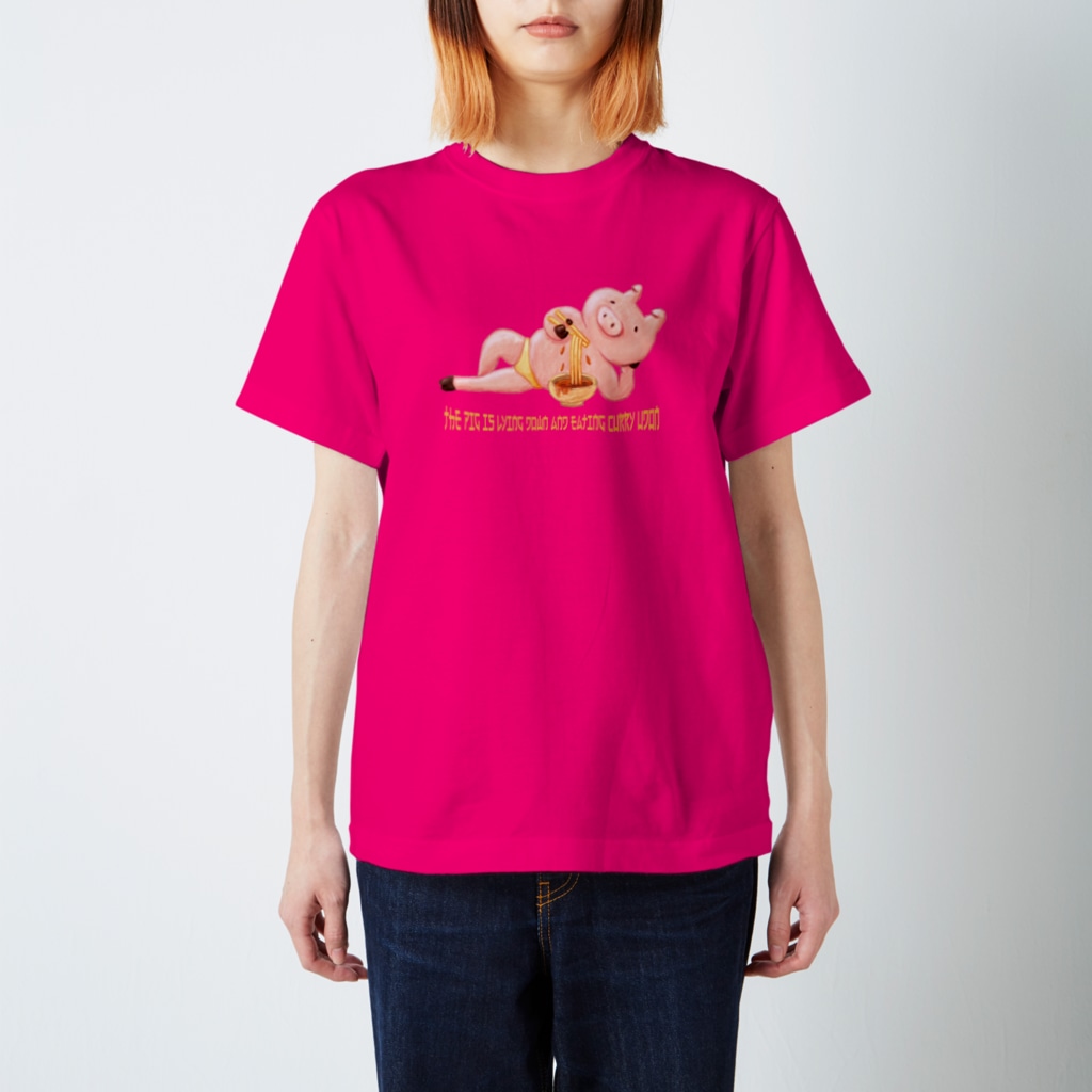 LONESOME TYPEの🐷寝豚咖喱饂飩🍛 Regular Fit T-Shirt