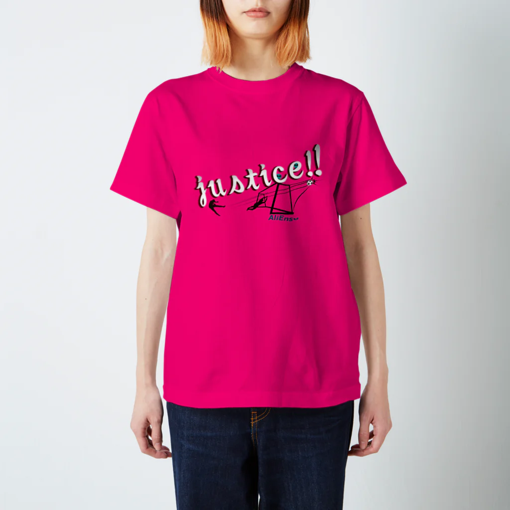 AliEnsのエイリアンTシャツ/ジャスティスシュート(A) Regular Fit T-Shirt