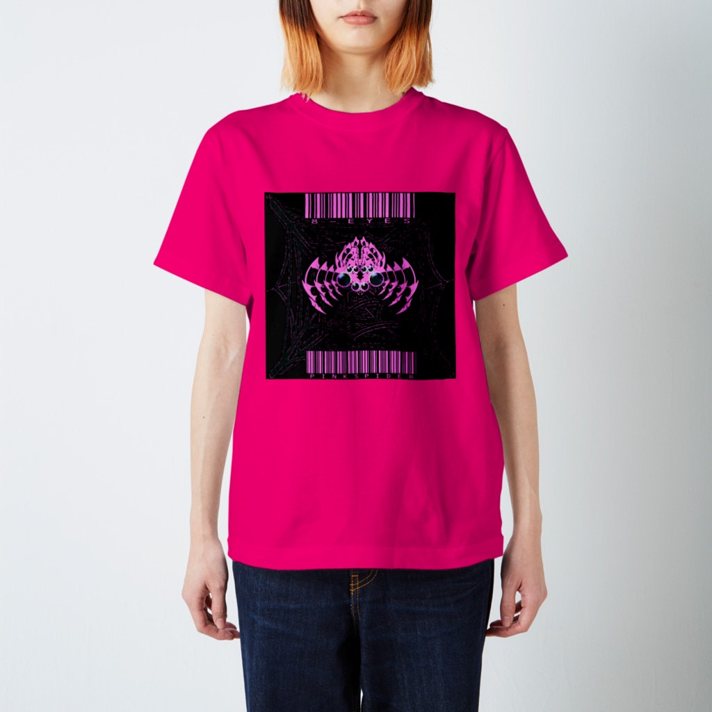 Ａ’ｚｗｏｒｋＳの8-EYES PINKSPIDER BLK Regular Fit T-Shirt
