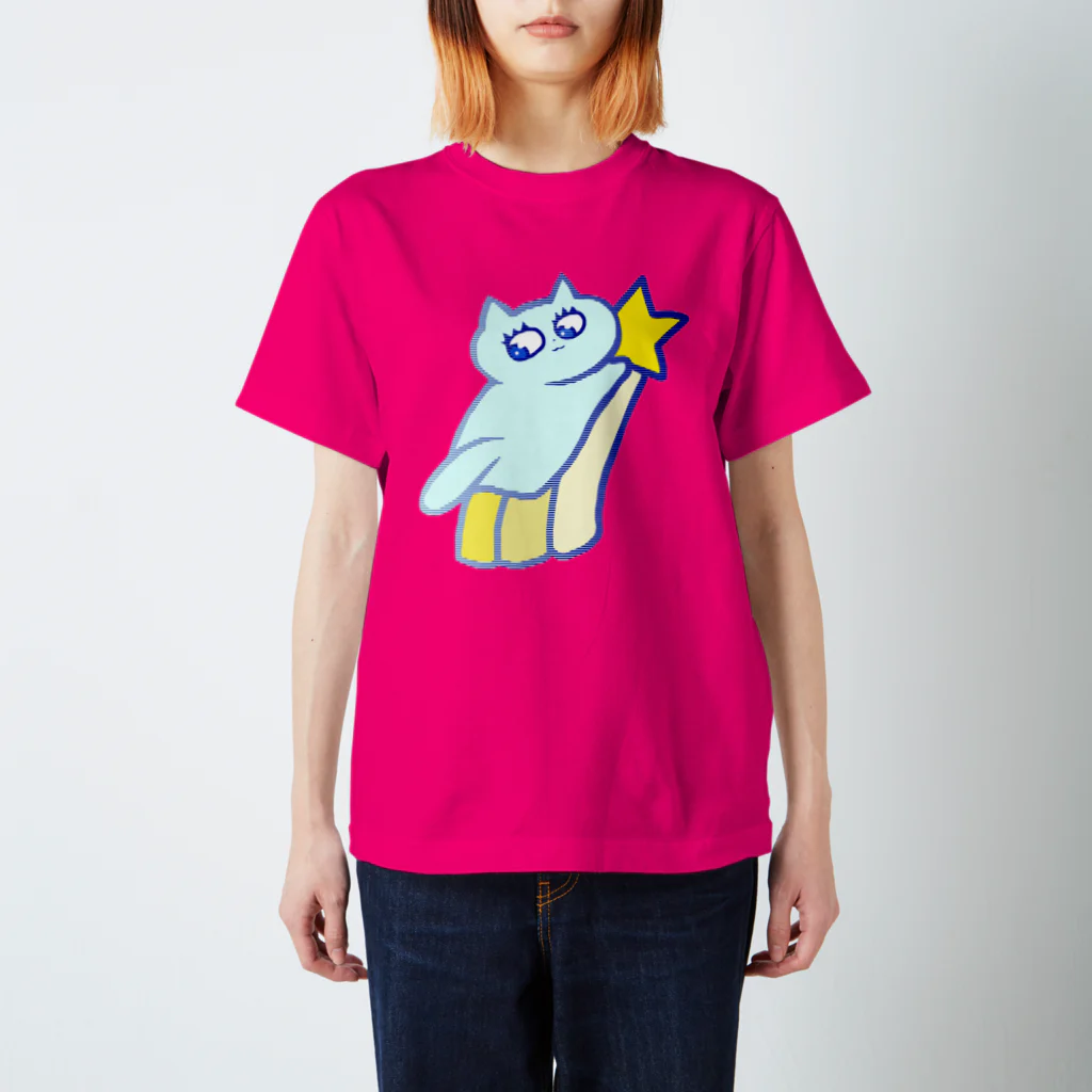 うにゃん本社のねこのパチきらきら星 スタンダードTシャツ