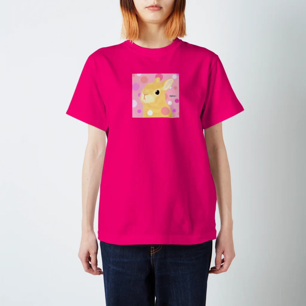 虹色PLUSのキュートな水玉うさぎちゃん Regular Fit T-Shirt