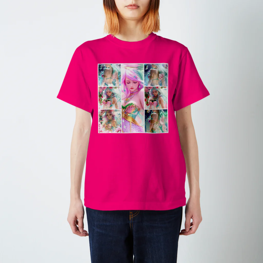 💖宇宙整体♪🌈♪こころからだチャンネル♪💖のhealing move  mermaid REINA スタンダードTシャツ