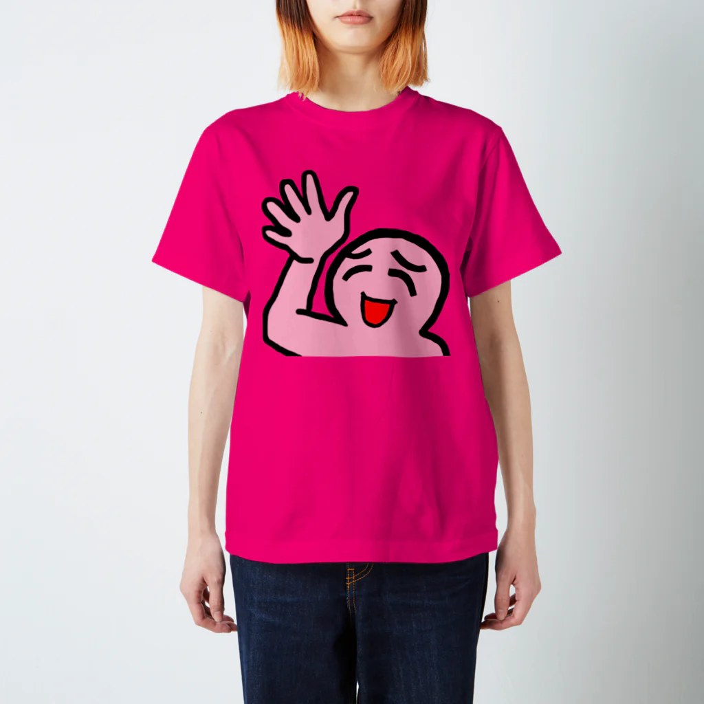 むてきんぐオリジナルグッズ販売所のピンクはげTシャツ（いってらっしゃーい） スタンダードTシャツ