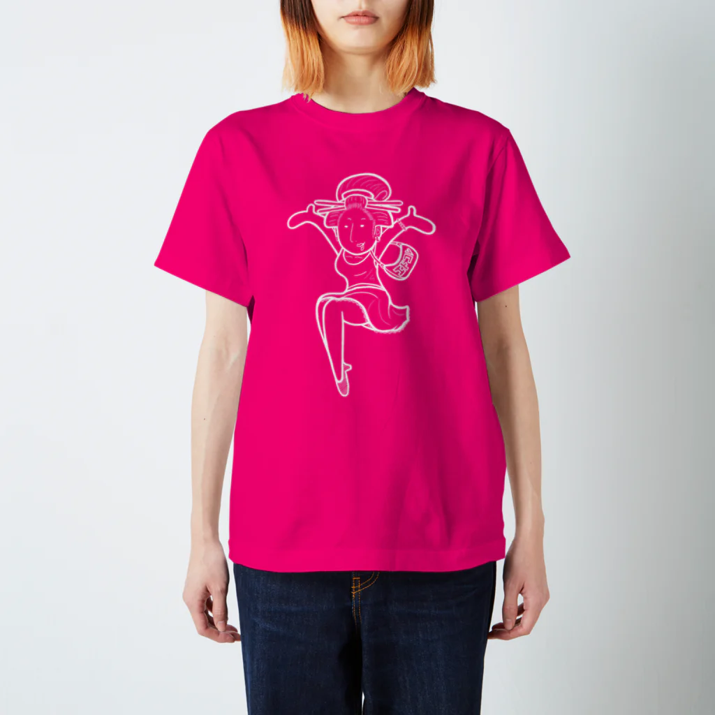 Oedo CollectionのEdocolle Girl(White Line)／濃色Tシャツ スタンダードTシャツ