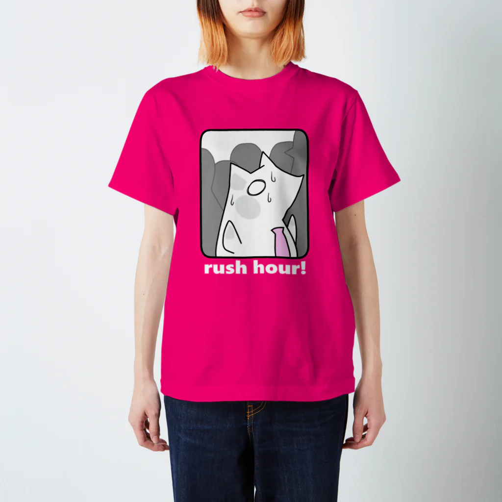 yodomiのクビキツネくん・ラッシュアワー！ スタンダードTシャツ