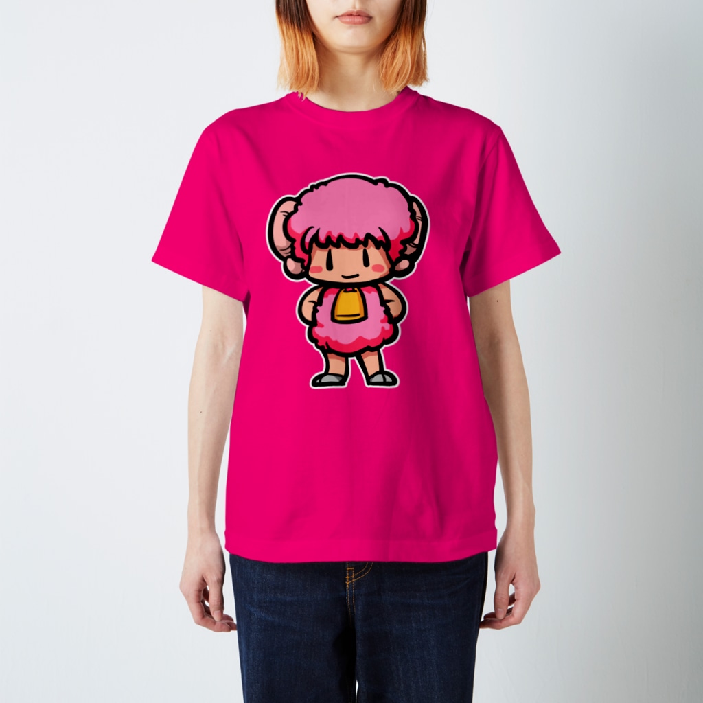 井神智志のピンクのひつじさん（牡羊座） Regular Fit T-Shirt