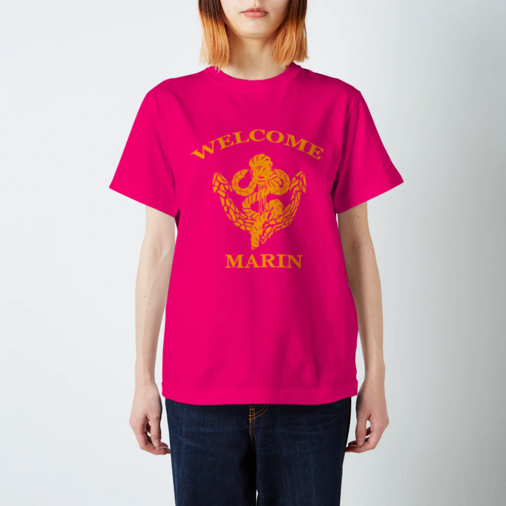 ＳＩＬＶＥＲＷＯＬＦＭＥＮmixculturedesinの９月ＮＥＷ「ＷＥＬＣＯＭＭＡＲＩＮ」 スタンダードTシャツ